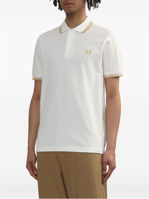 Polo manica corta con doppio bordino e logo ricamato FRED PERRY | M3600Y53